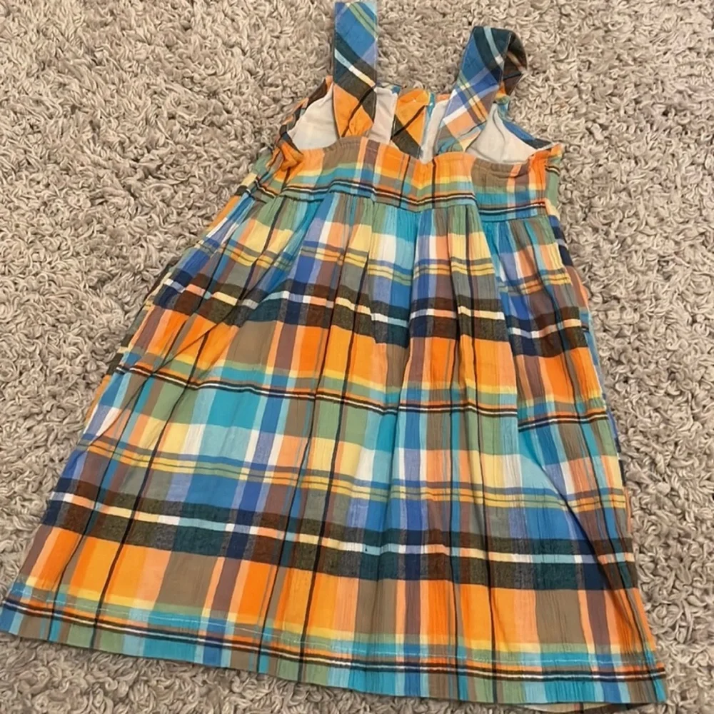 2011 Gymboree “Tropical Bloom” Plaid Gauze Dress, Size 4